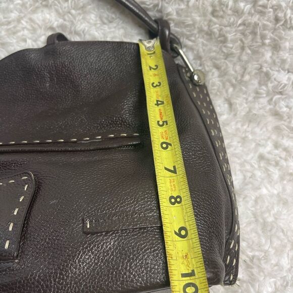 BCBGMAXAZRIA Hobo Leather dark Brown Bag Stitching accent,silver tone hardwares - Picture 13 of 16